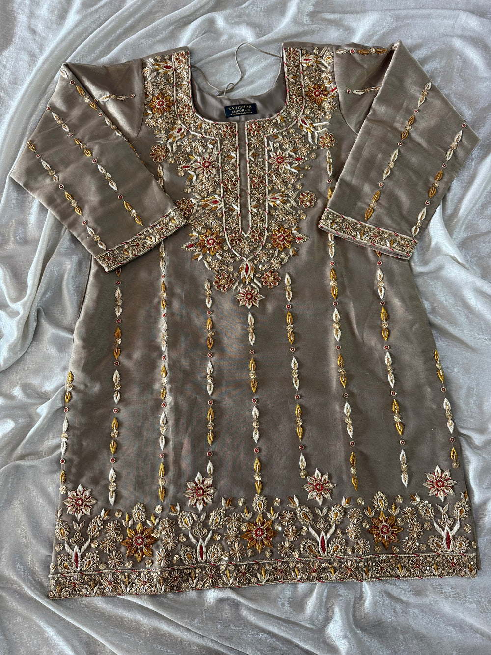 PREMIUM ZARDOZI GHARARA ON ITALIAN TISSUE FABRIC |  | Karishma Emporium | Elegance in Making Pure Zardozi Women wear