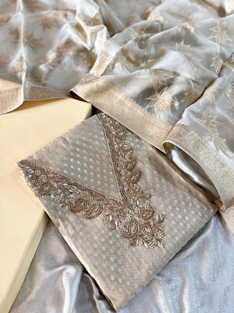 ZARDOZI SUIT ONLY NECK WORK |  | Karishma Emporium | Elegance in Making Pure Zardozi Women wear