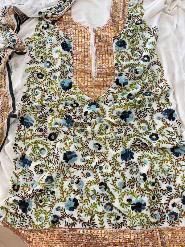 (GET ALL 4 AT THE BEST PRICE)UNSTITCHED SUITS |  | Karishma Emporium | Elegance in Making Pure Zardozi Women wear