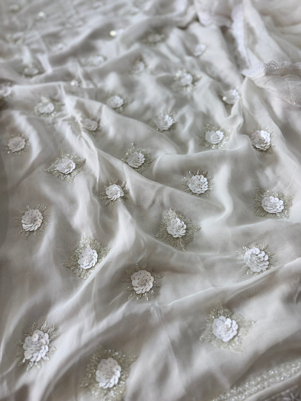 (KHUBSURAT VALA SAFED) |  | Karishma Emporium | Elegance in Making Pure Zardozi Women wear