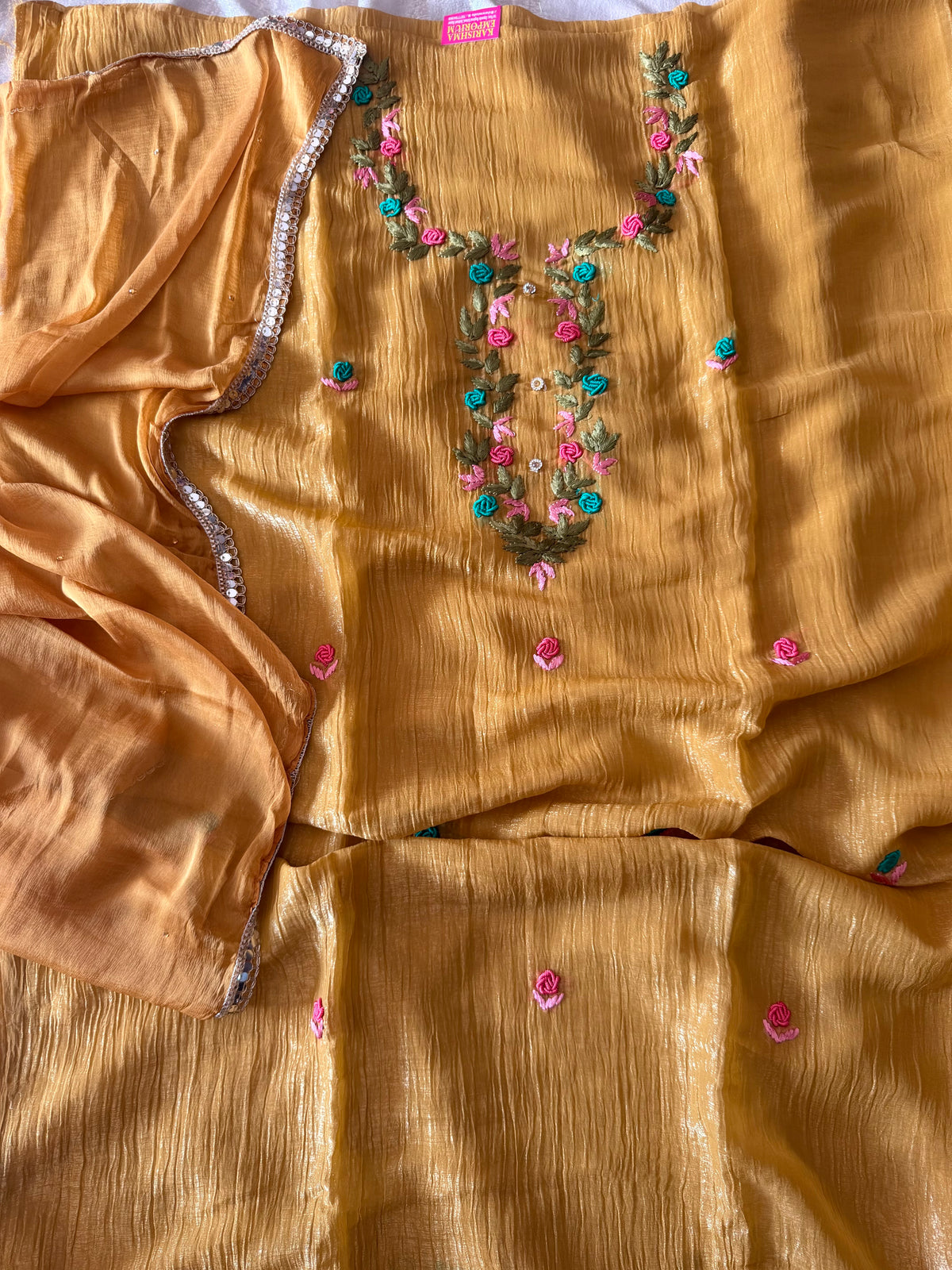 MUSTARD THREAD WORK SUIT