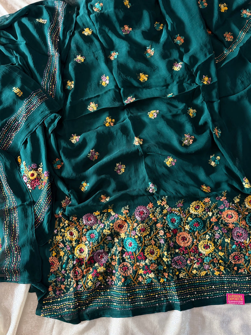 Katha work suits |  | Karishma Emporium | Elegance in Making Pure Zardozi Women wear