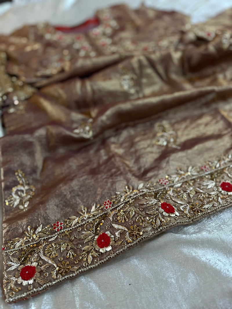ZARDOZI KURTA PANT SET |  | Karishma Emporium | Elegance in Making Pure Zardozi Women wear