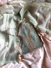 LIGHT SKY COLOUR SUIT ON SOFT CRUSH TISSUE FABRIC