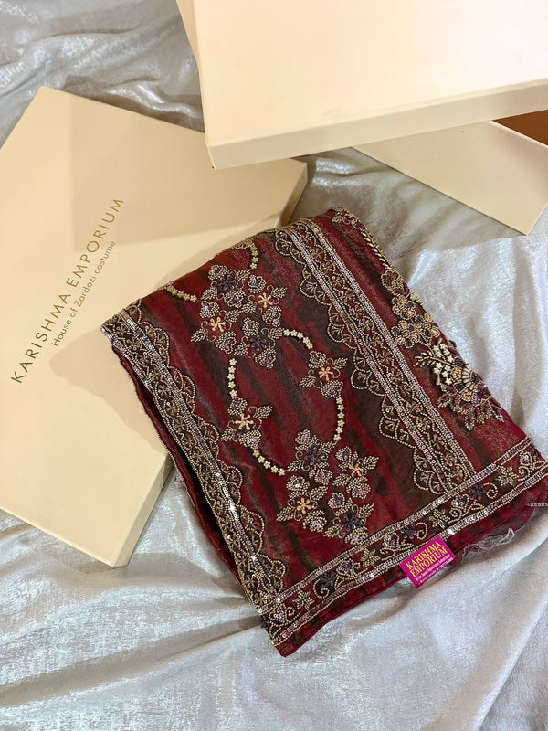 BEAUTIFUL SUIT WITH ANTIQUE WORK |  | Karishma Emporium | Elegance in Making Pure Zardozi Women wear