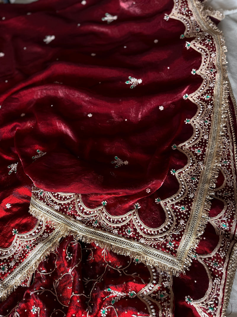 NIKAH GHARARA |  | Karishma Emporium | Elegance in Making Pure Zardozi Women wear