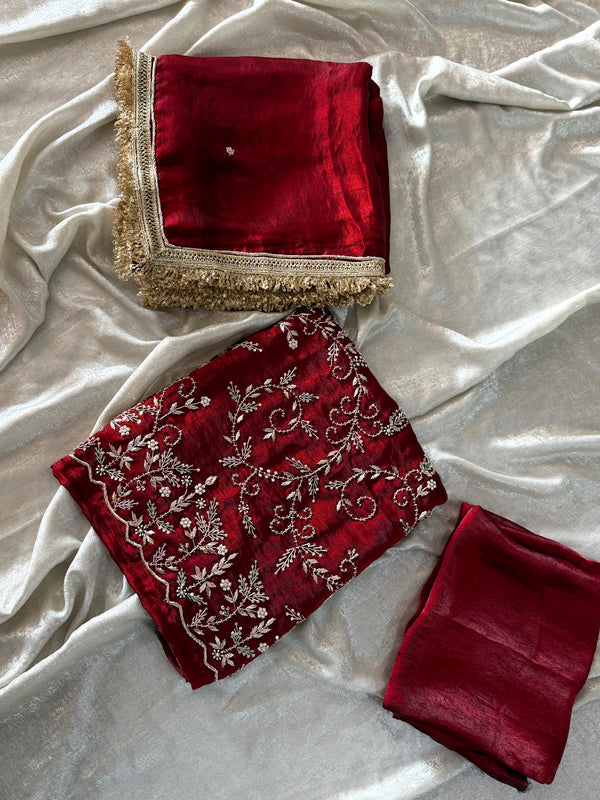 MAHROON ZARDOZI SUIT