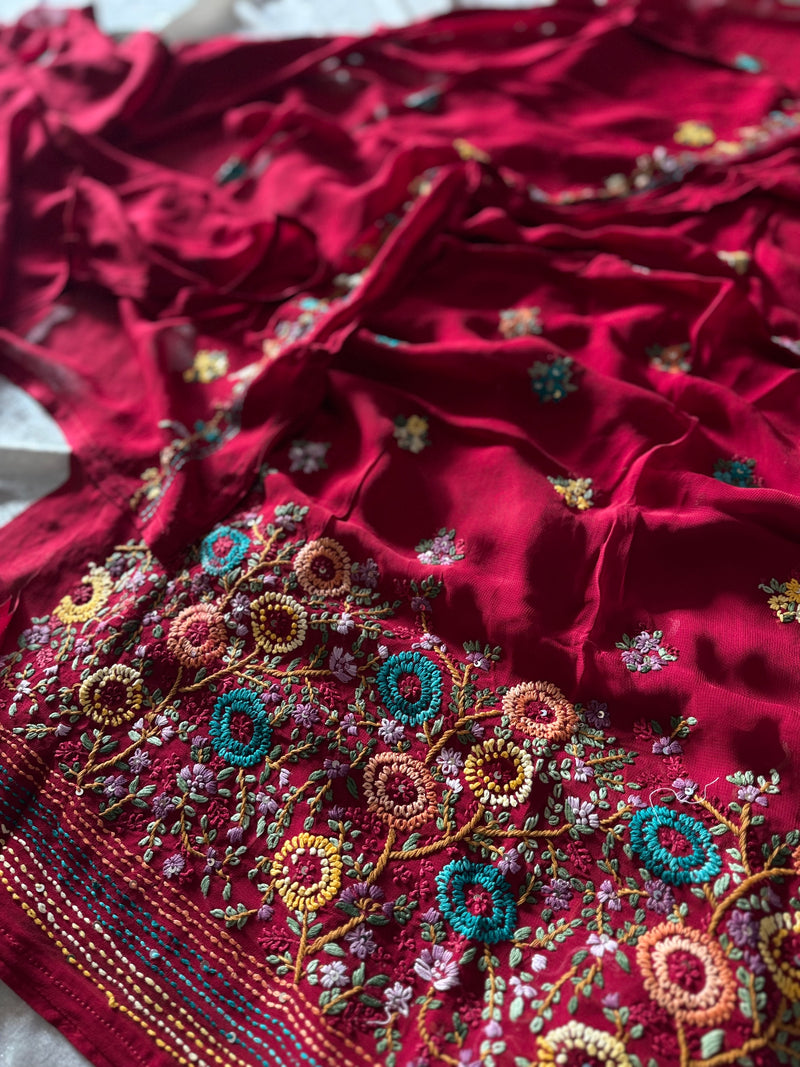 Katha work suits |  | Karishma Emporium | Elegance in Making Pure Zardozi Women wear