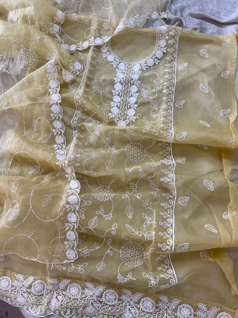 (GET ALL 4 AT THE BEST PRICE)UNSTITCHED SUITS |  | Karishma Emporium | Elegance in Making Pure Zardozi Women wear
