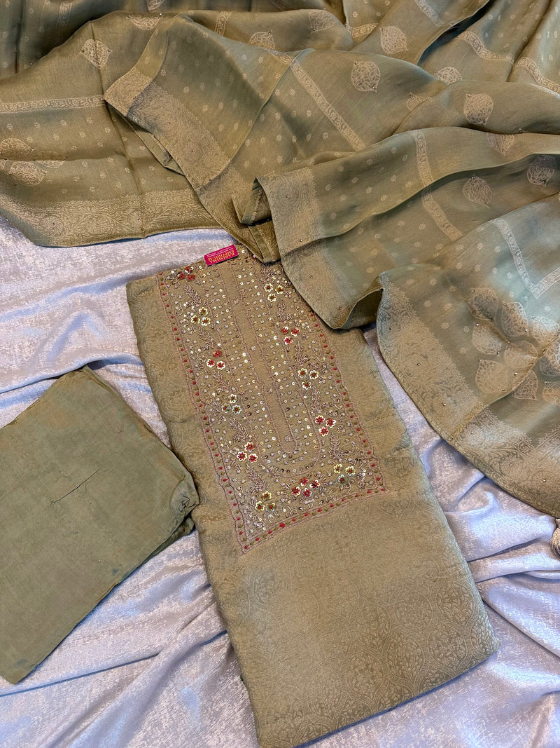 BANARSI SILK PUNJABI SUITS |  | Karishma Emporium | Elegance in Making Pure Zardozi Women wear