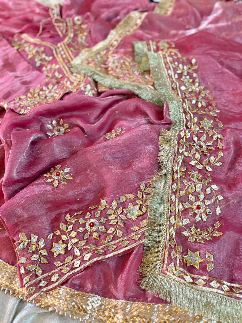 SIDERS GHARARA IN GOTA PATTI |  | Karishma Emporium | Elegance in Making Pure Zardozi Women wear