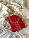 PUNJABI SUIT IN RED ND GOLD