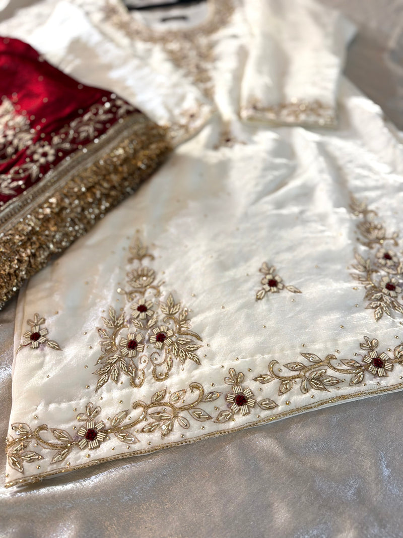 NIKAH GHARARA |  | Karishma Emporium | Elegance in Making Pure Zardozi Women wear
