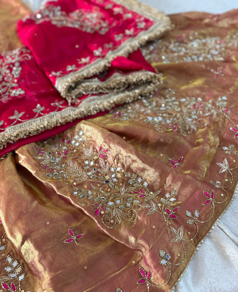 BEAUTIFUL HANDWORK GHARARA |  | Karishma Emporium | Elegance in Making Pure Zardozi Women wear