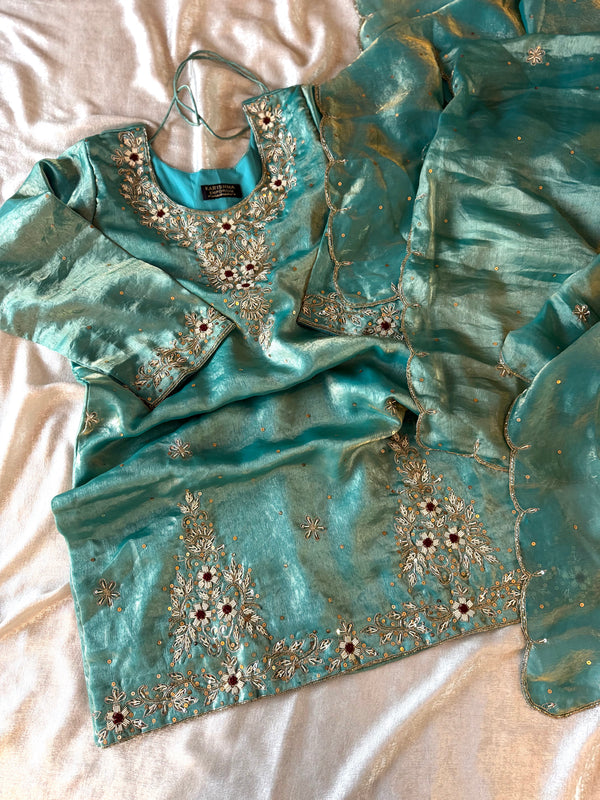 DABKA GHARARA |  | Karishma Emporium | Elegance in Making Pure Zardozi Women wear