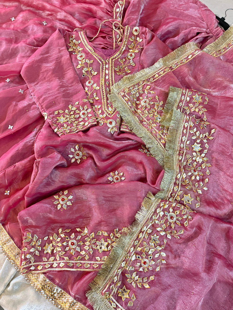 SIDERS GHARARA IN GOTA PATTI |  | Karishma Emporium | Elegance in Making Pure Zardozi Women wear