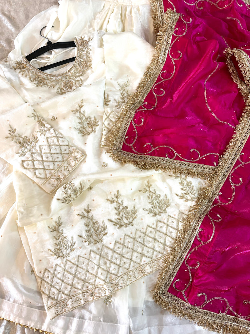DABKA GHARARA |  | Karishma Emporium | Elegance in Making Pure Zardozi Women wear