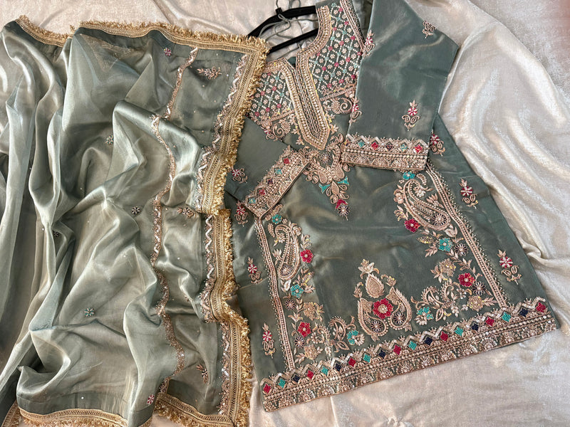 Zardozi Sharara |  | Karishma Emporium | Elegance in Making Pure Zardozi Women wear