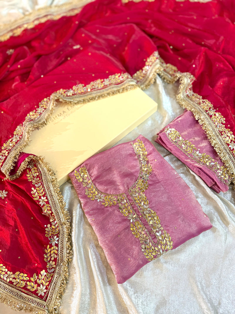 DABKA PATTI SUIT |  | Karishma Emporium | Elegance in Making Pure Zardozi Women wear