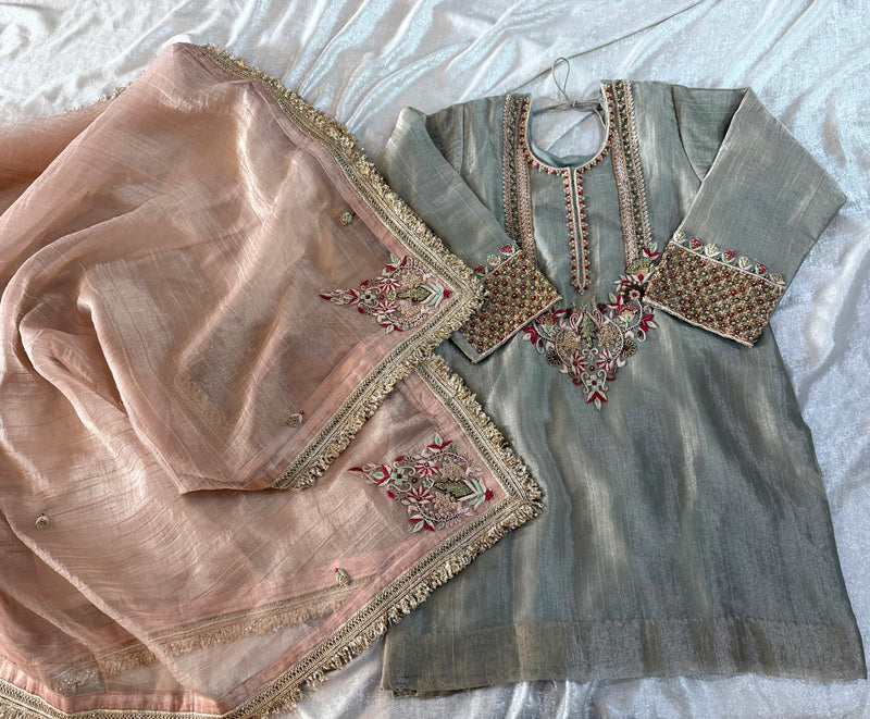 Zardozi Sharara |  | Karishma Emporium | Elegance in Making Pure Zardozi Women wear