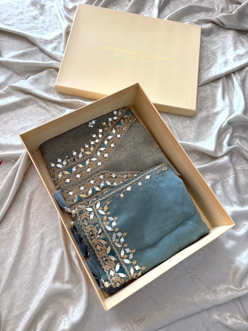 (KHUDABAKSH) PURE BANARSI FABRIC |  | Karishma Emporium | Elegance in Making Pure Zardozi Women wear