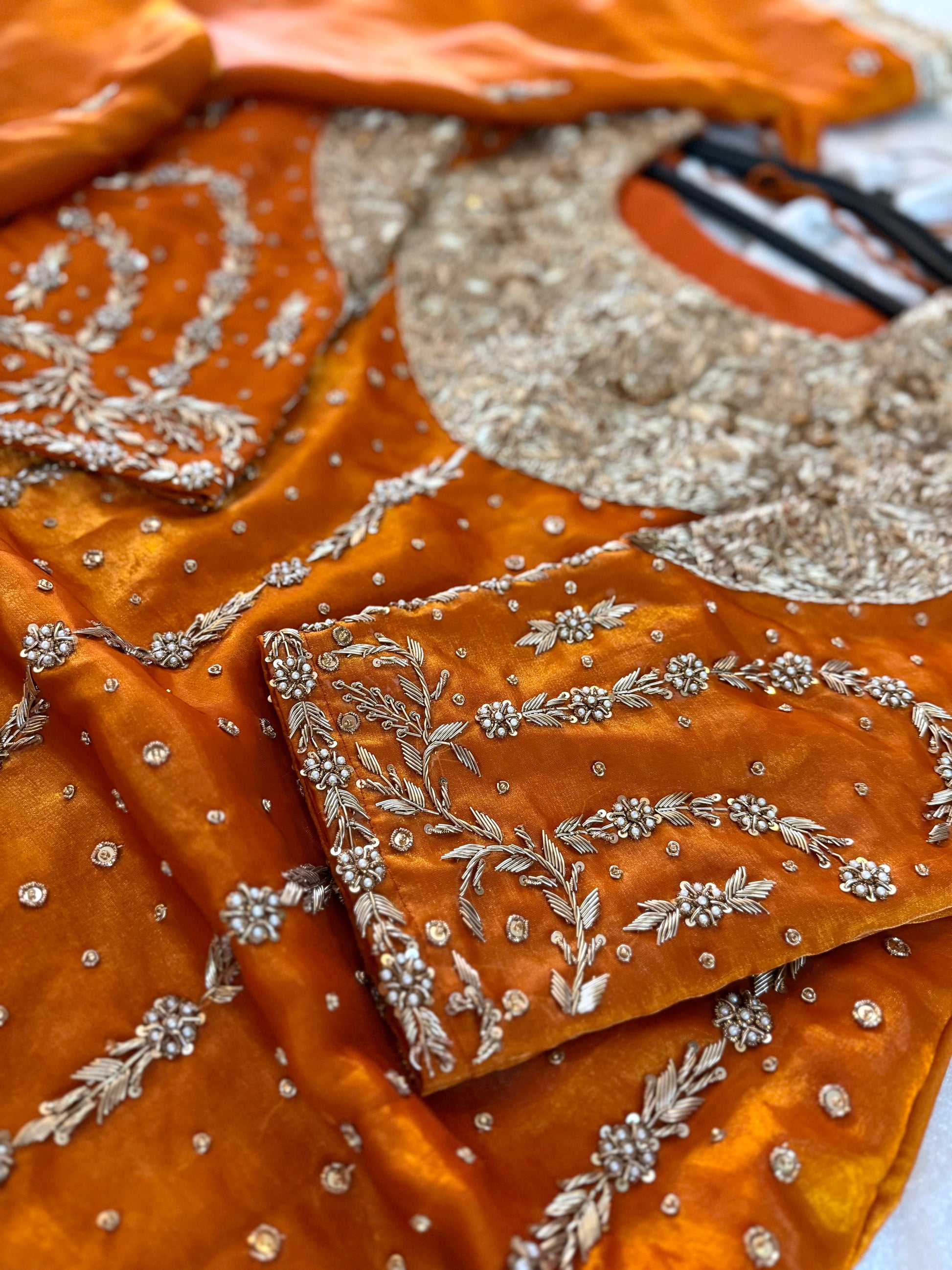 Rust Sharara |  | Karishma Emporium | Elegance in Making Pure Zardozi Women wear