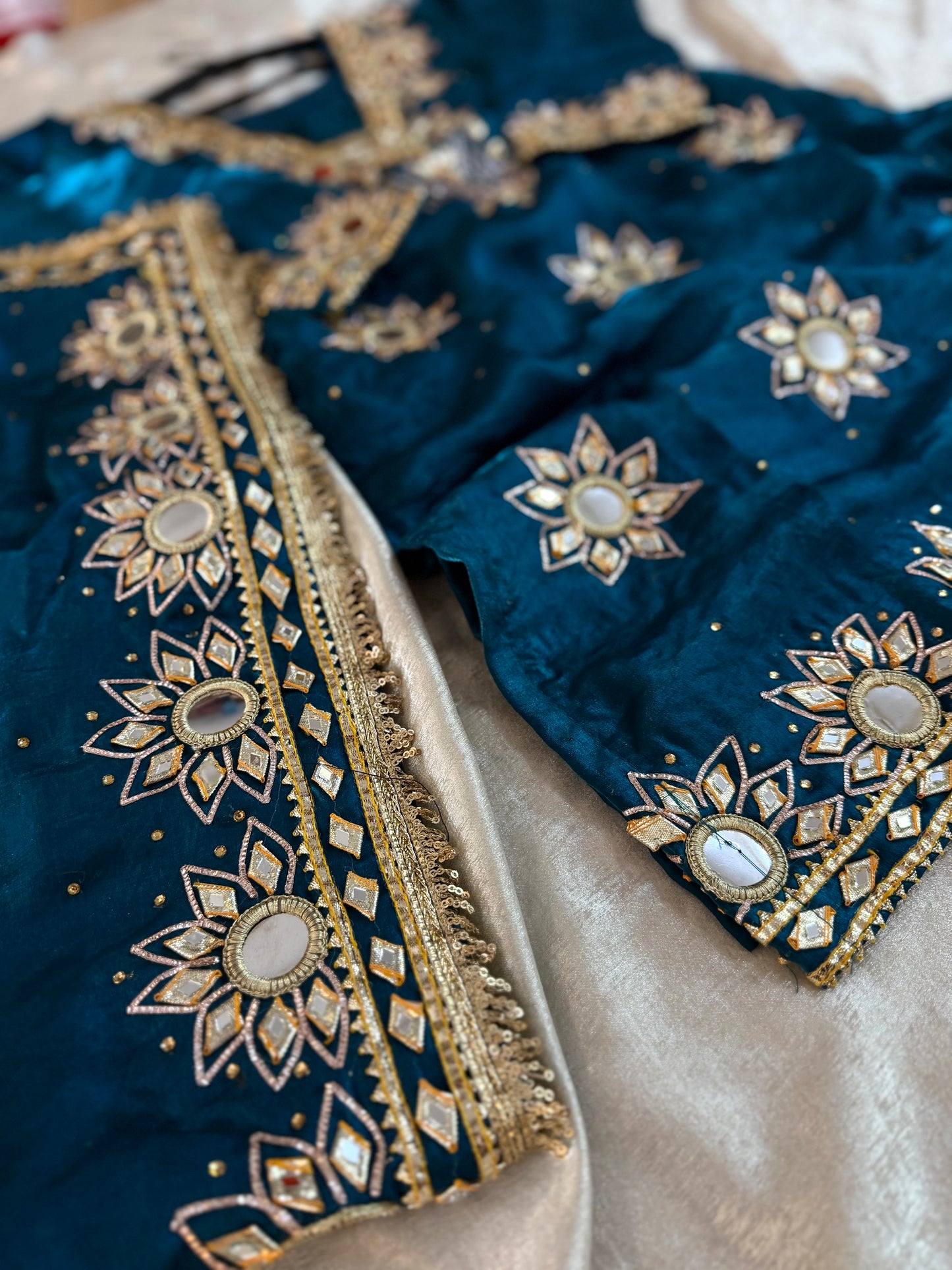 Royal blue gota Patti gharara