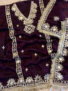 BEAUTIFUL GOTA PATTI SUIT IN DARK WINE