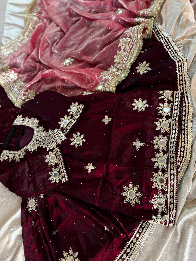Gota Patti gharara |  | Karishma Emporium | Elegance in Making Pure Zardozi Women wear