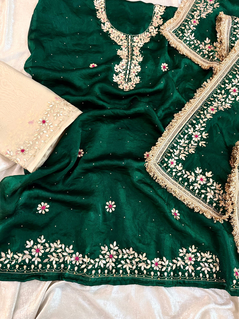 (DABKA PATTI SUIT) |  | Karishma Emporium | Elegance in Making Pure Zardozi Women wear