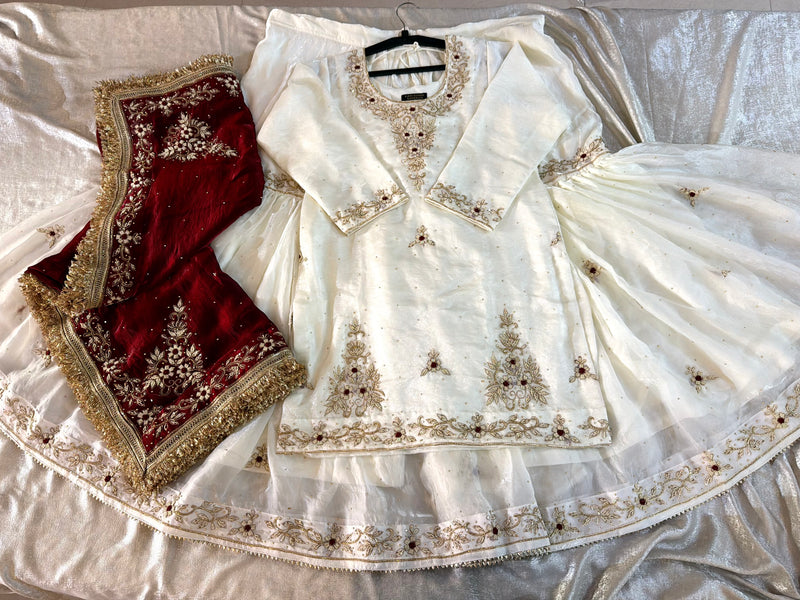 NIKAH GHARARA |  | Karishma Emporium | Elegance in Making Pure Zardozi Women wear