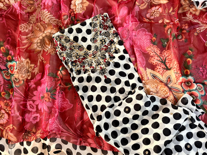 PUNJABI UNSTITCHED SUIT |  | Karishma Emporium | Elegance in Making Pure Zardozi Women wear