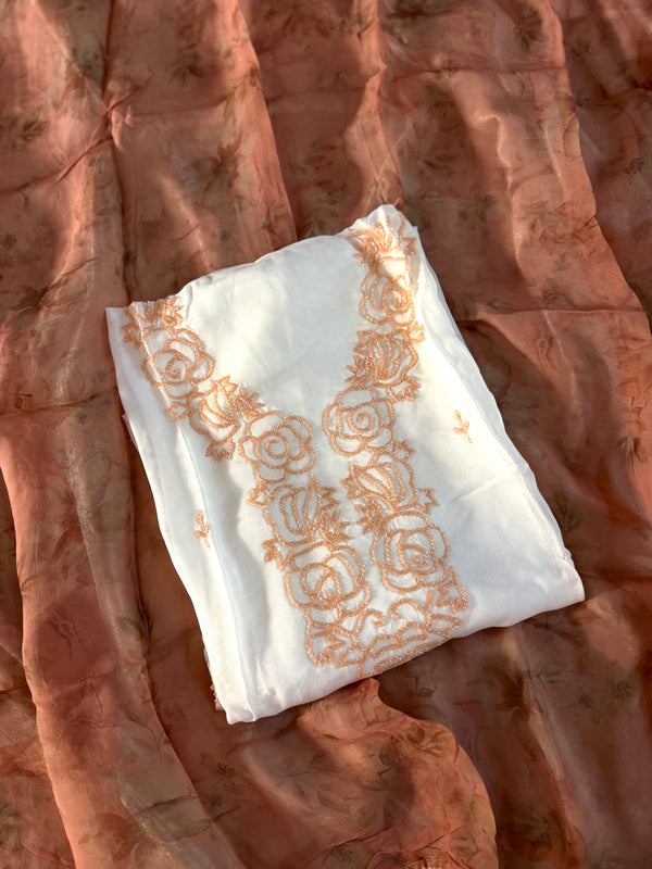 BEAUTIFUL UNSTITCHED SUIT |  | Karishma Emporium | Elegance in Making Pure Zardozi Women wear