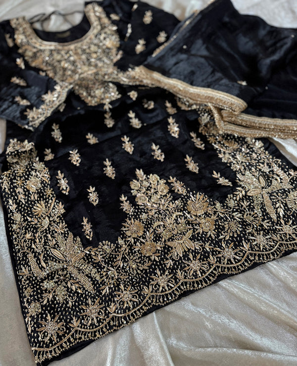 ZARDOZI WORK SHARARA SET |  | Karishma Emporium | Elegance in Making Pure Zardozi Women wear