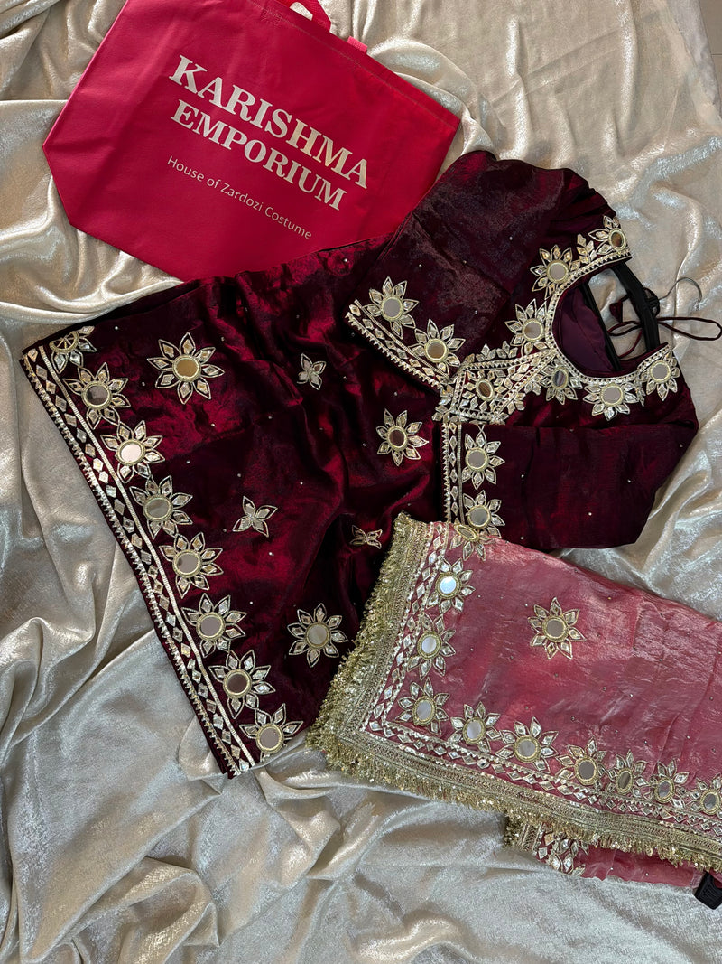 BEAUTIFUL GOTA PATTI GHARARA |  | Karishma Emporium | Elegance in Making Pure Zardozi Women wear