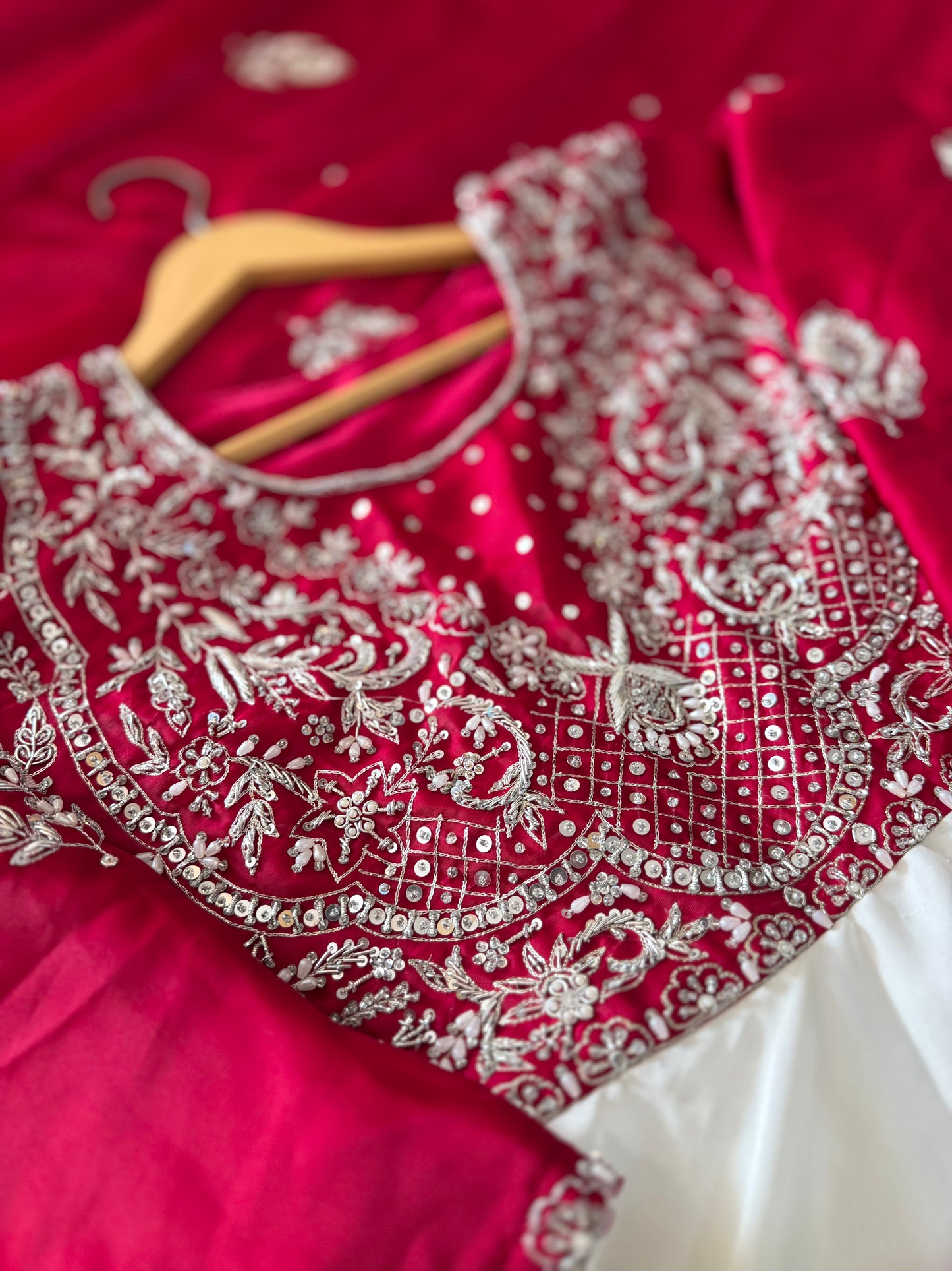 BEAUTIFUL HANDWORK ANARKALI IN CHOLI WORK