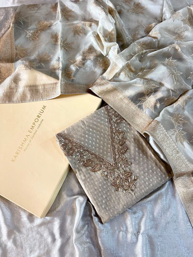 ZARDOZI SUIT ONLY NECK WORK |  | Karishma Emporium | Elegance in Making Pure Zardozi Women wear