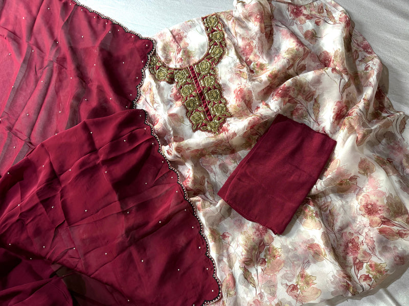 BEAUTIFUL PARTY WEAR SUIT |  | Karishma Emporium | Elegance in Making Pure Zardozi Women wear