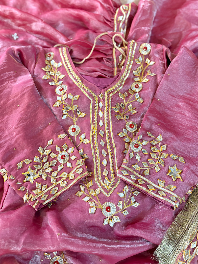 SIDERS GHARARA IN GOTA PATTI |  | Karishma Emporium | Elegance in Making Pure Zardozi Women wear