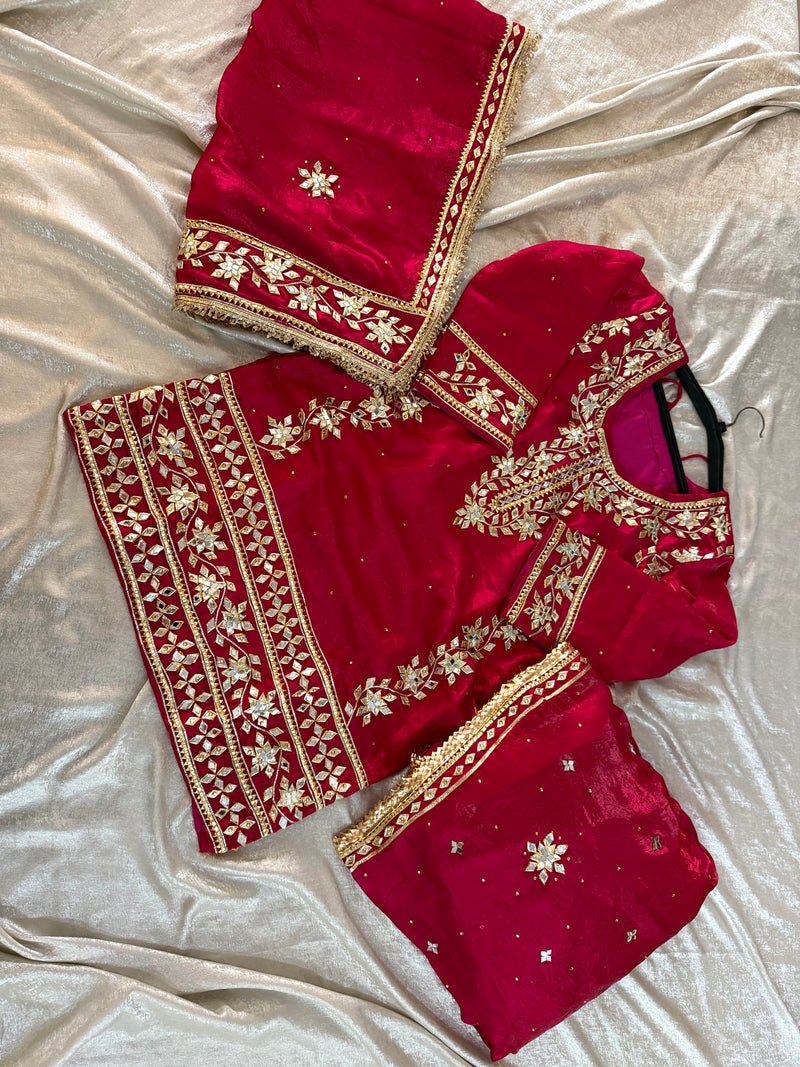 GOTA PATTI GHARARA |  | Karishma Emporium | Elegance in Making Pure Zardozi Women wear