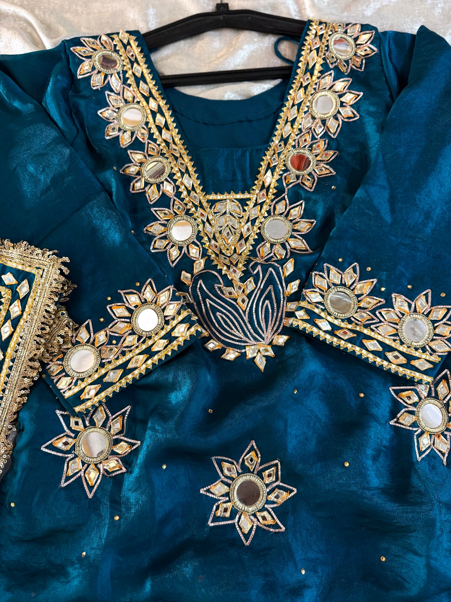 Royal blue gota Patti gharara