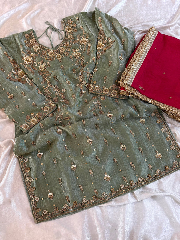ZARDOZI SHARARA |  | Karishma Emporium | Elegance in Making Pure Zardozi Women wear