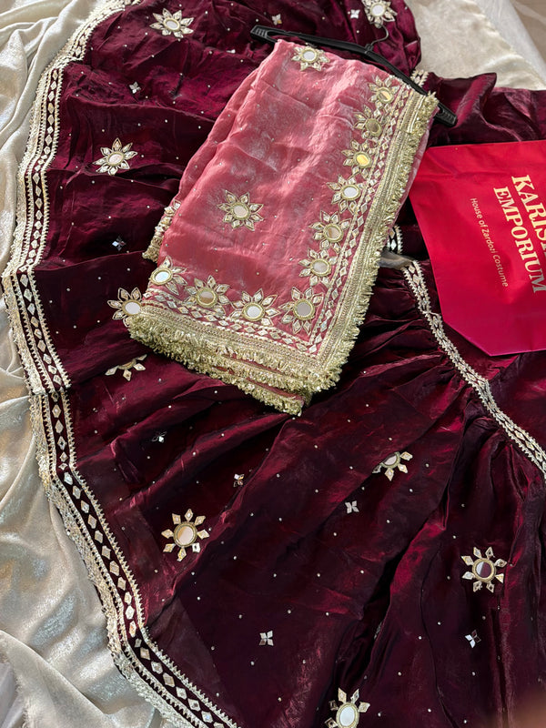 BEAUTIFUL GOTA PATTI GHARARA |  | Karishma Emporium | Elegance in Making Pure Zardozi Women wear