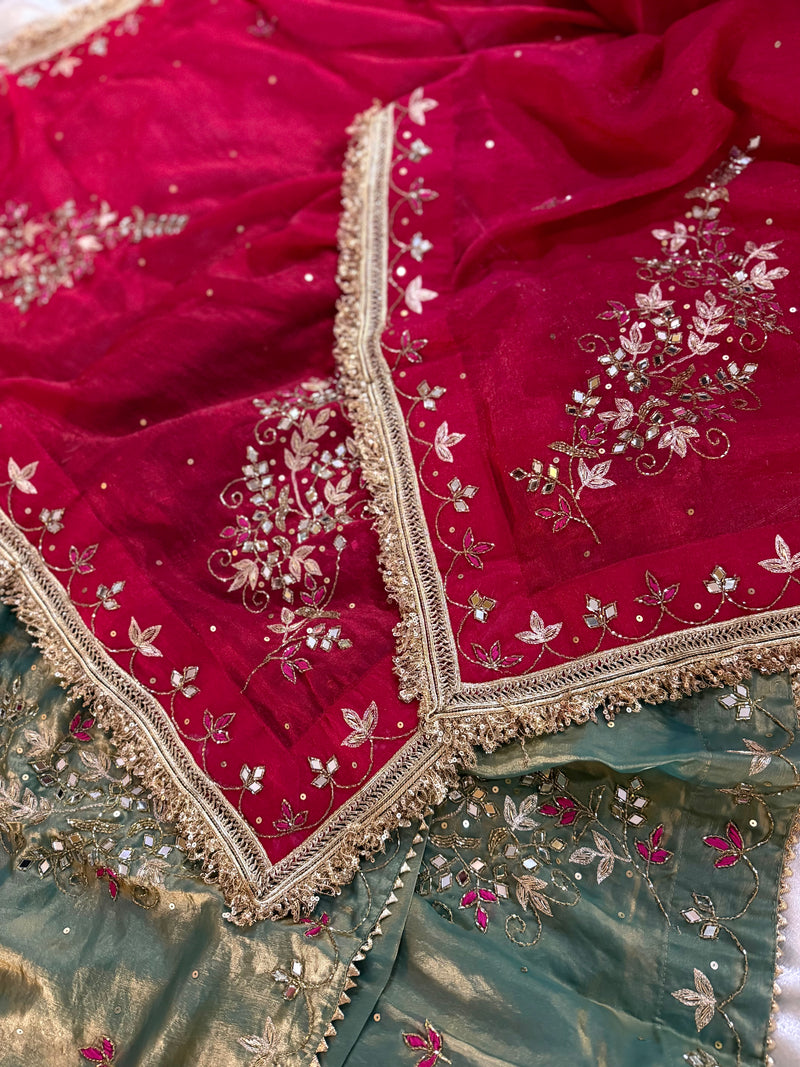 BEAUTIFUL HANDWORK GHARARA |  | Karishma Emporium | Elegance in Making Pure Zardozi Women wear