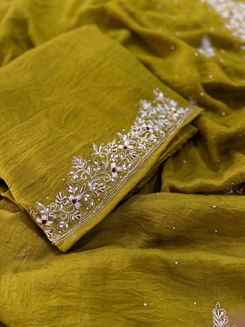 PURE DABKA WORK SUITS |  | Karishma Emporium | Elegance in Making Pure Zardozi Women wear
