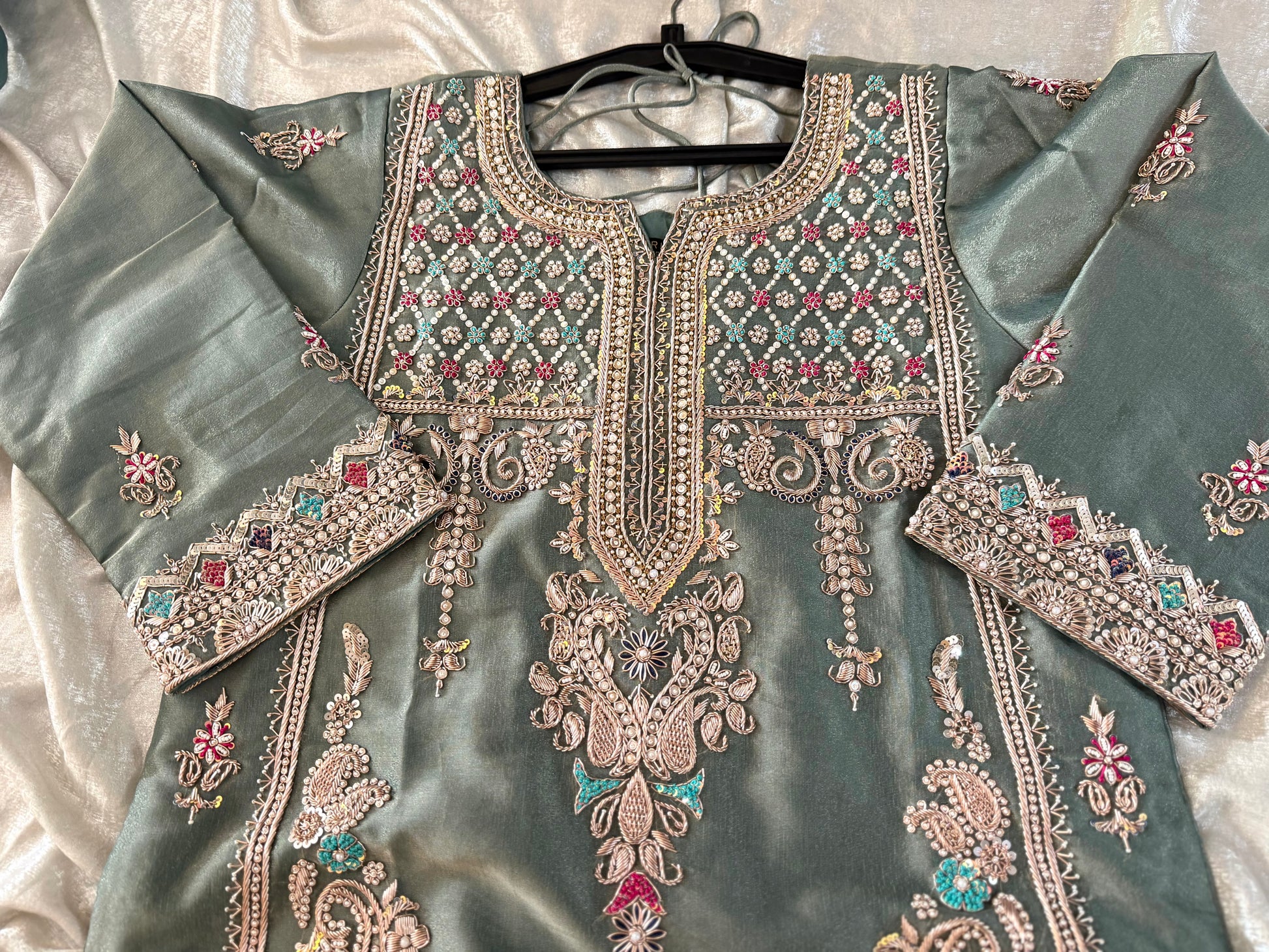 Zardozi Sharara |  | Karishma Emporium | Elegance in Making Pure Zardozi Women wear