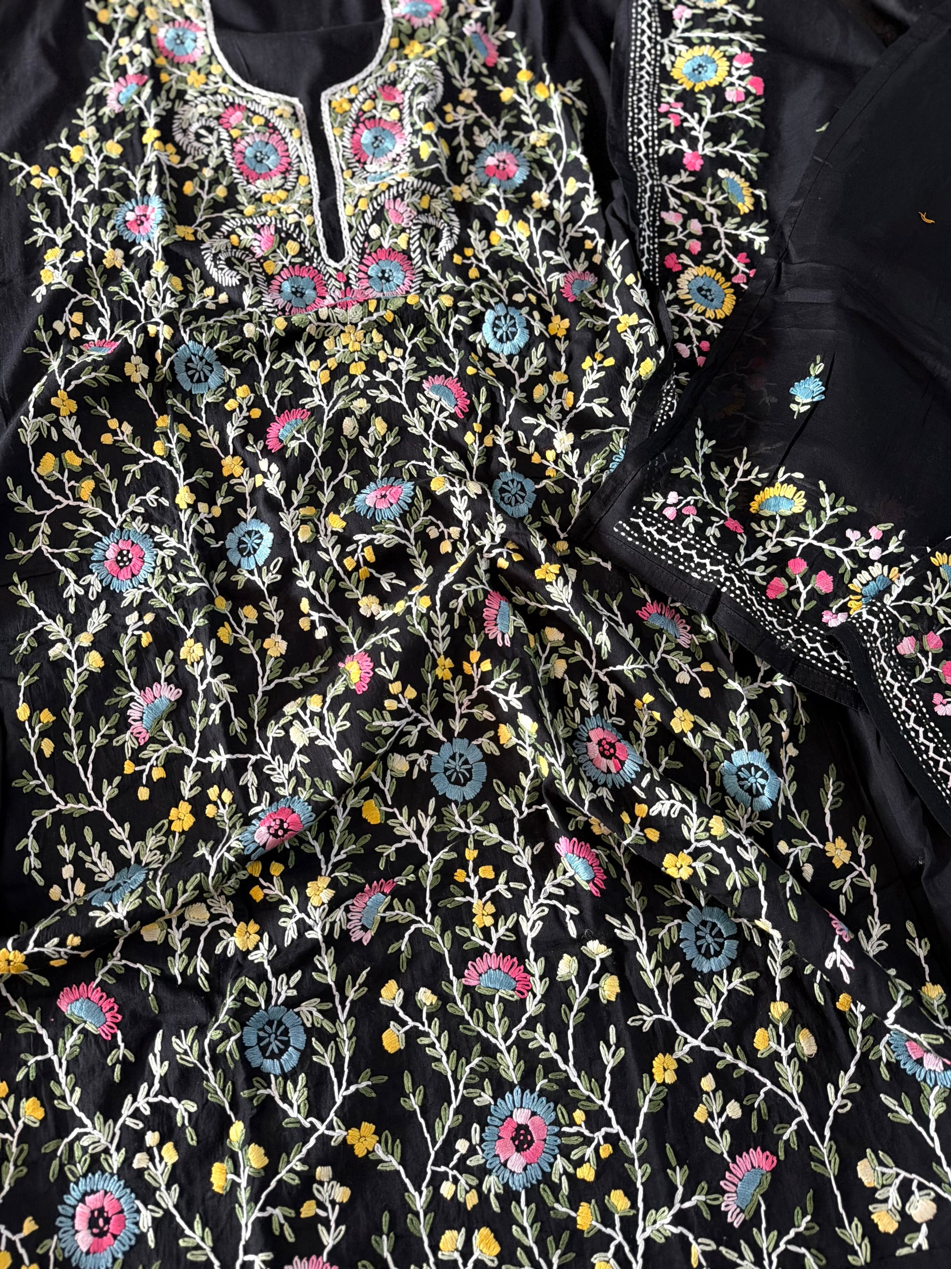 BLACK BEAUTY IN THREAD WORK |  | Karishma Emporium | Elegance in Making Pure Zardozi Women wear