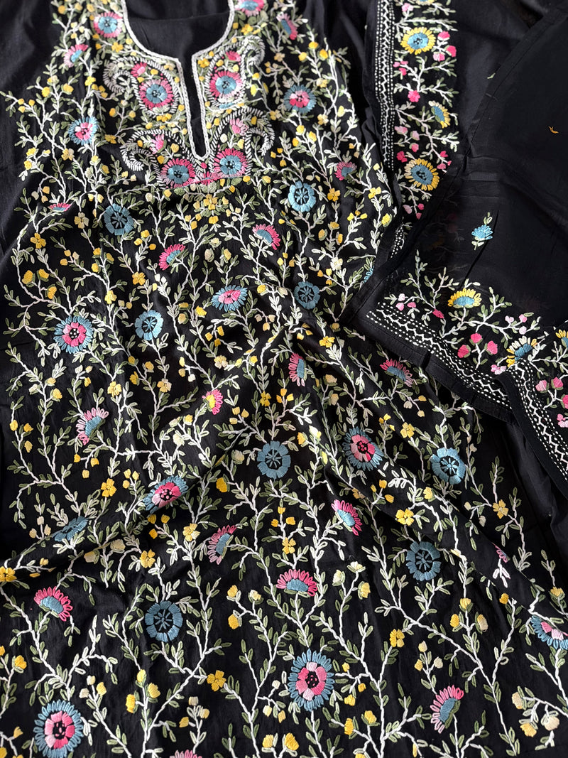 BLACK BEAUTY IN THREAD WORK |  | Karishma Emporium | Elegance in Making Pure Zardozi Women wear