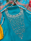 BEAUTIFUL ZARDOZI NECK PUNJABI SUIT