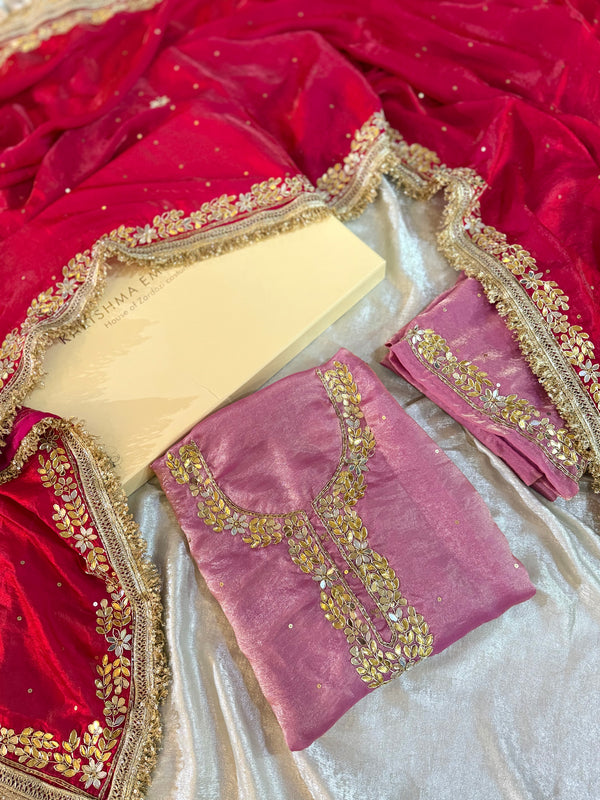 DABKA PATTI SUIT |  | Karishma Emporium | Elegance in Making Pure Zardozi Women wear